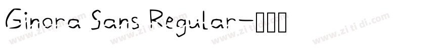 Ginora Sans Regular字体转换